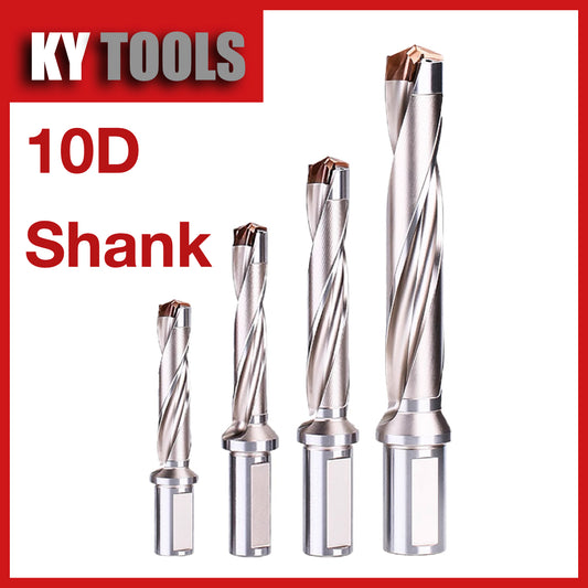 Replaceable Carbide Modular Drill, 10D shank. JCD/Crownloc like Carbide Modular Drill Bit