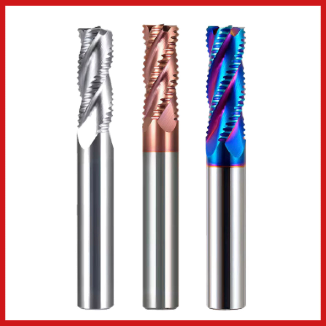 Carbide Roughing End Mills, 3 Flute, Uncoated