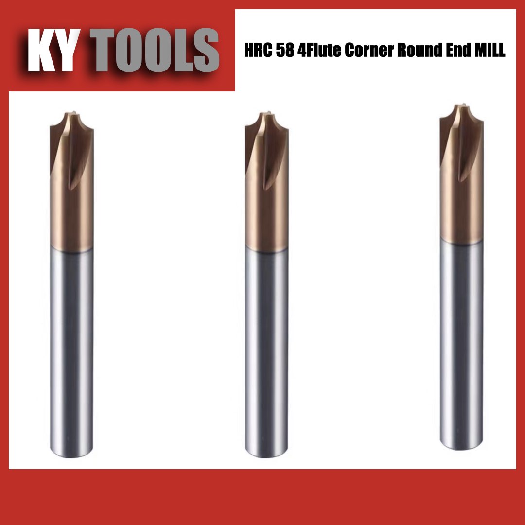 HRC 58 Corner Rounding End Mills - KYTOOLS