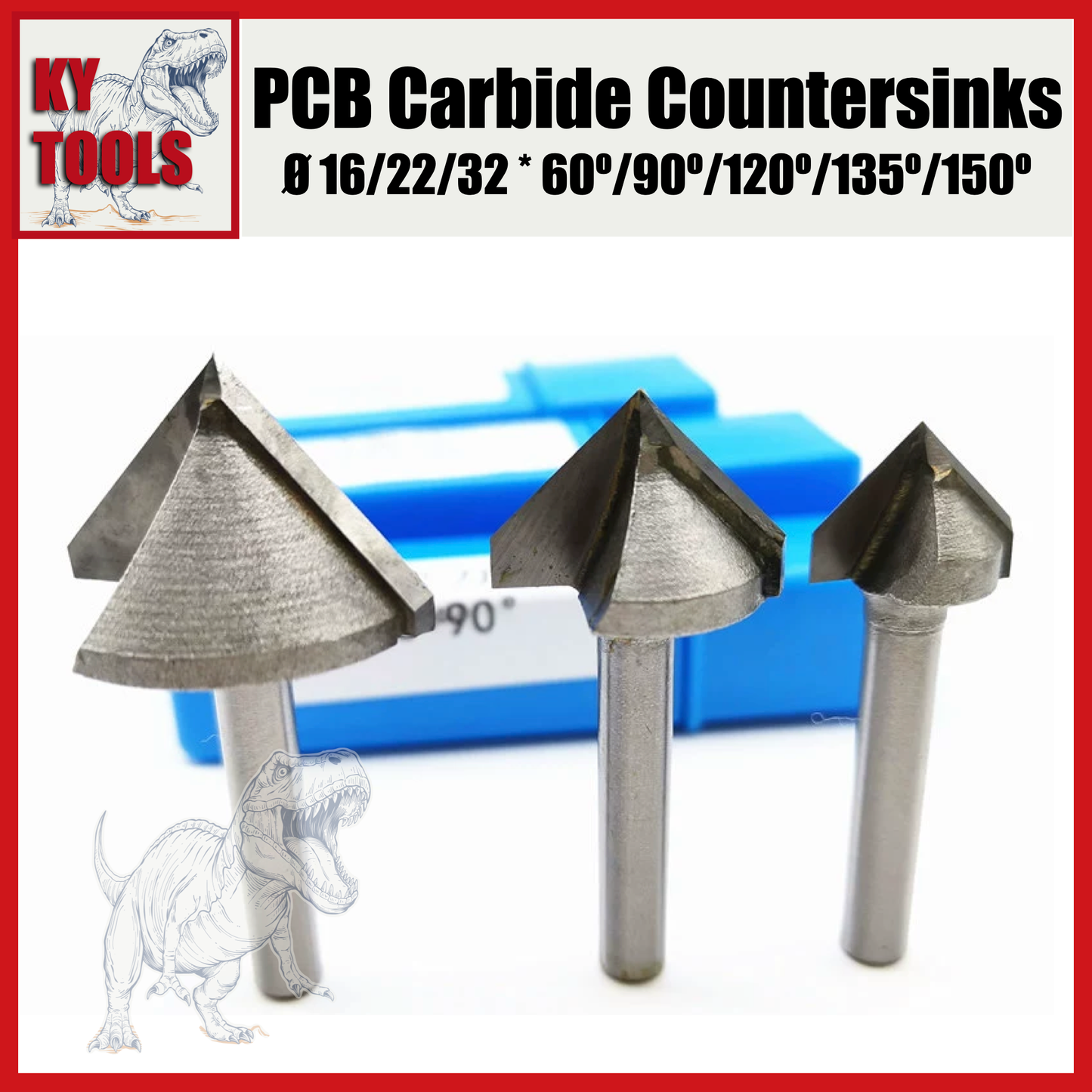 PCB Countersinks, Carbide, Uncoated, 16mm 22mm 32mm