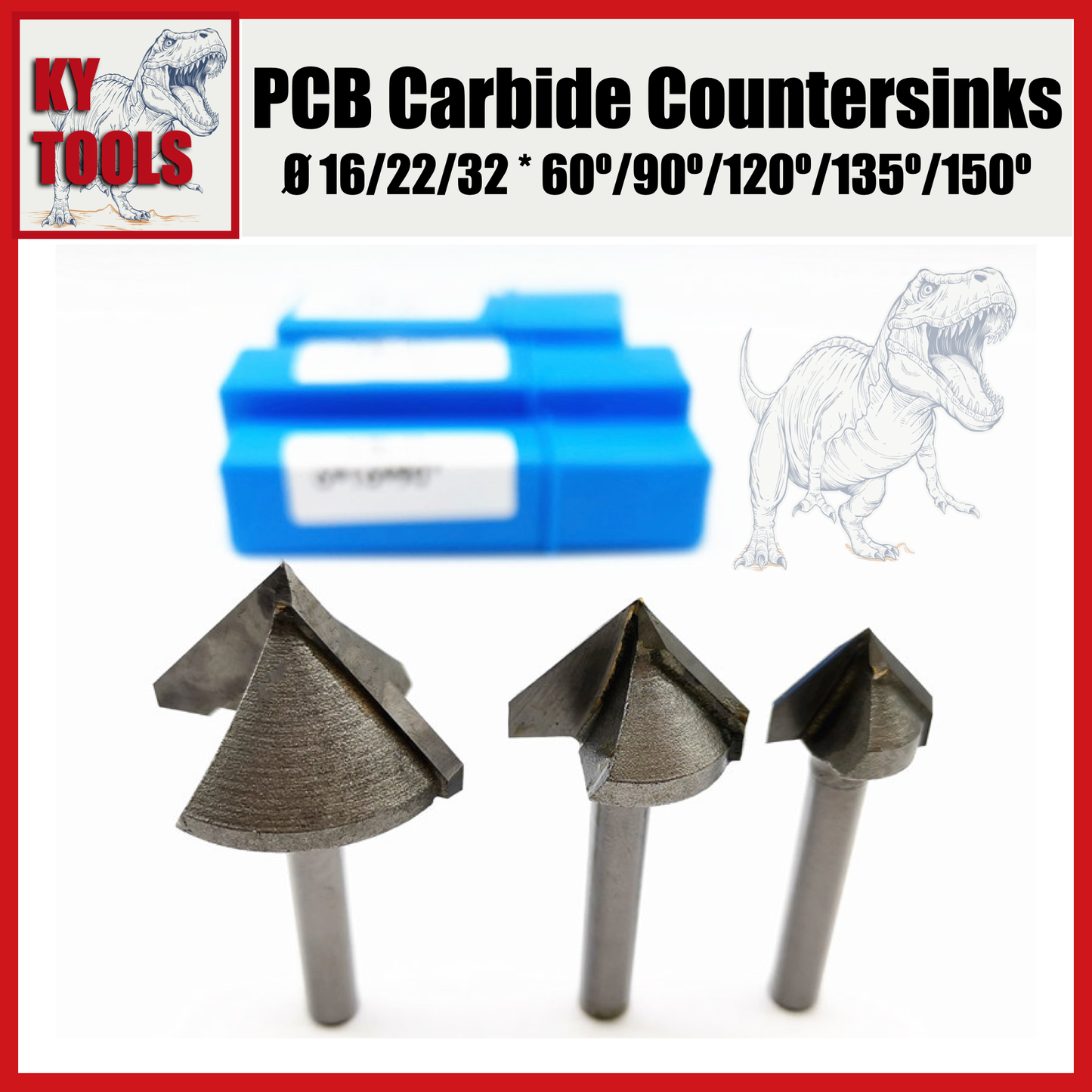 PCB Countersinks, Carbide, Uncoated, 16mm 22mm 32mm