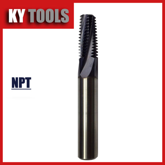 Thread Mill, Solid Carbide, Full Form, NPT, TiSiN Coated