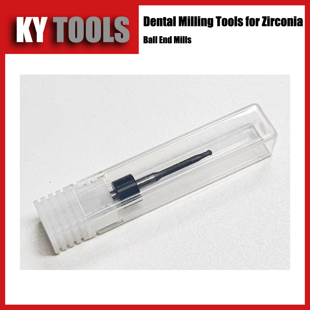 Dental Zirconia Milling Tool D0.6 D1.0 D2.0 Shank 4mm Length 50mm
