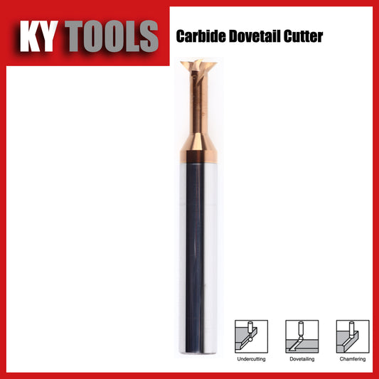 Dovetail Cutters, Solid Carbide, TiSiN Coated