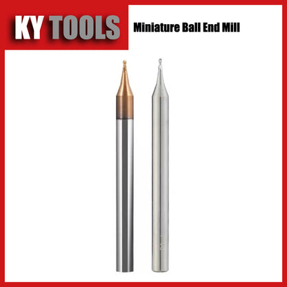 Fresa de punta esférica, carburo sólido, miniatura 