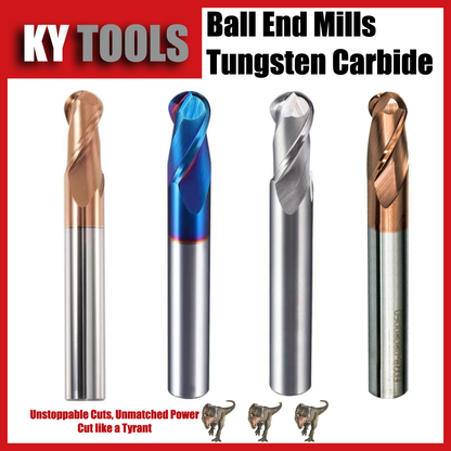 Ball End Mills, Solid Tungsten Carbide, Inch & Metric