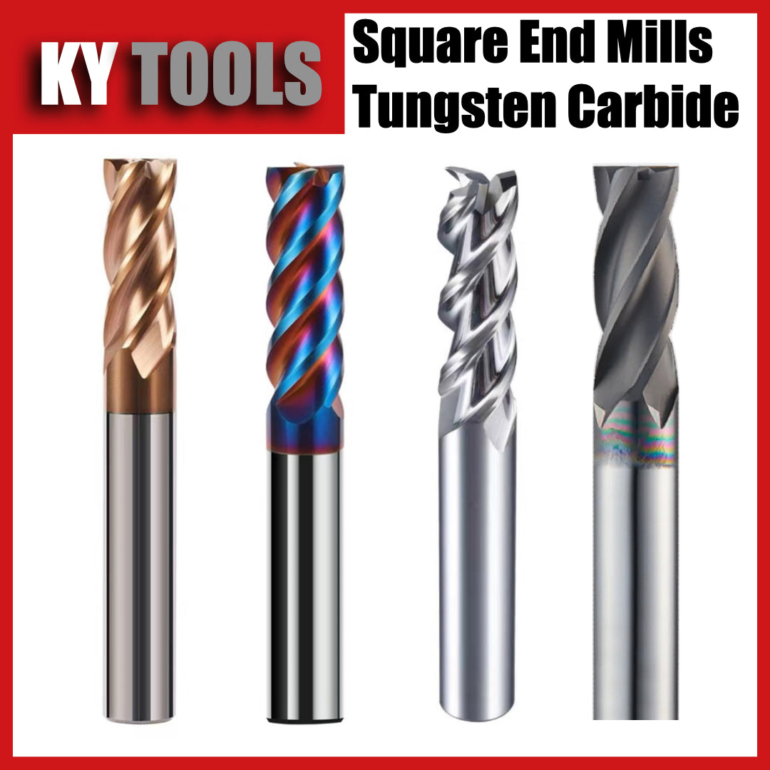 Square End Mills, Solid Tungsten Carbide, Inch & Metric