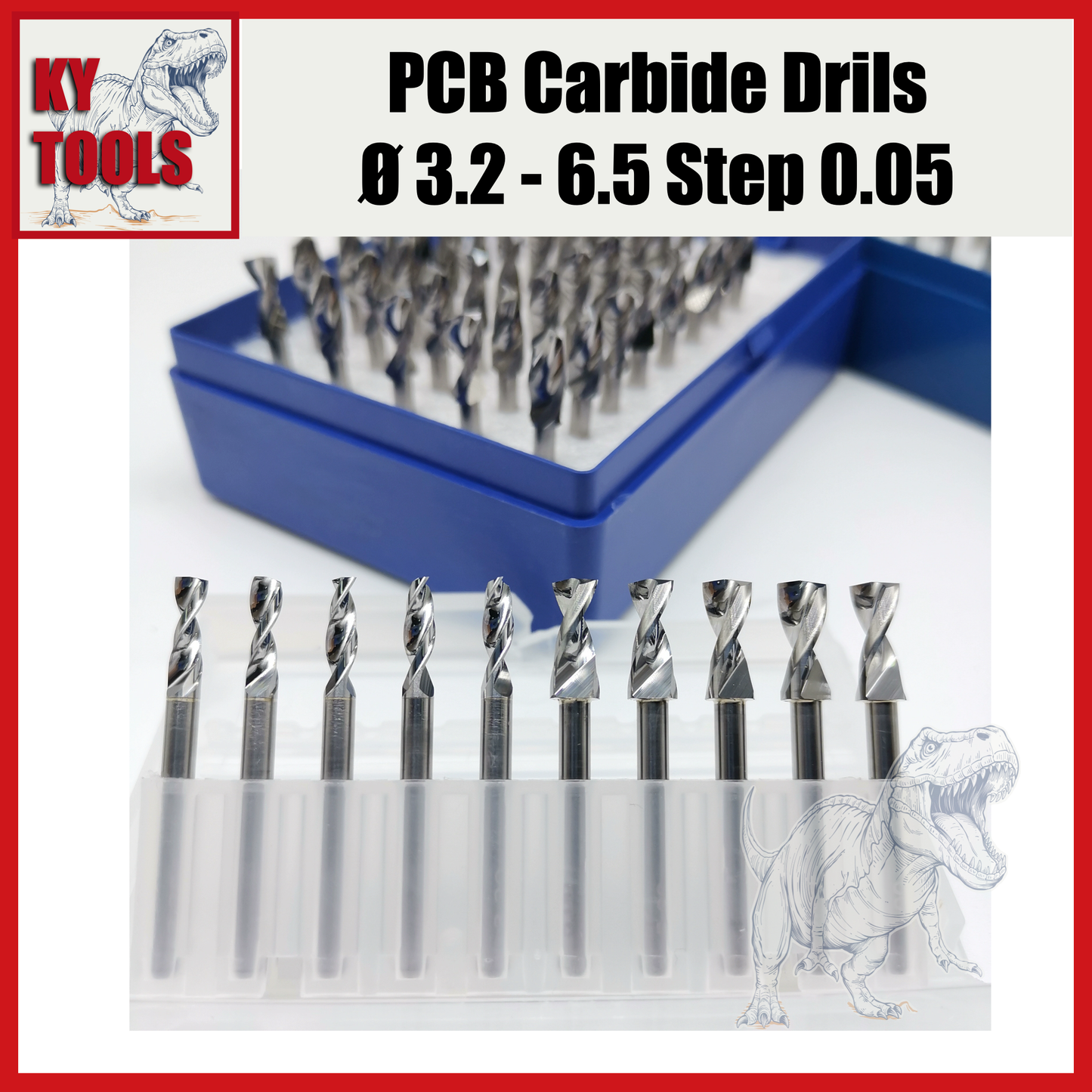 PCB Drills, Carbide, Uncoated, 3.2mm-6.5mm