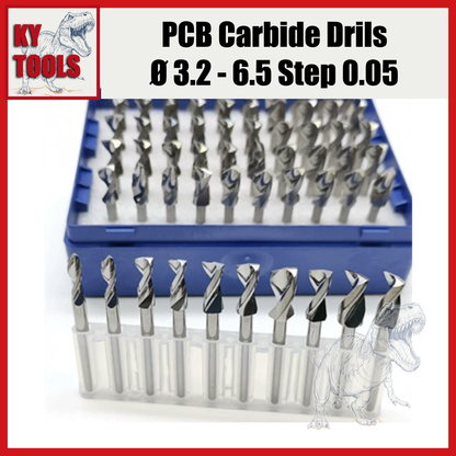 PCB Drills, Carbide, Uncoated, 3.2mm-6.5mm