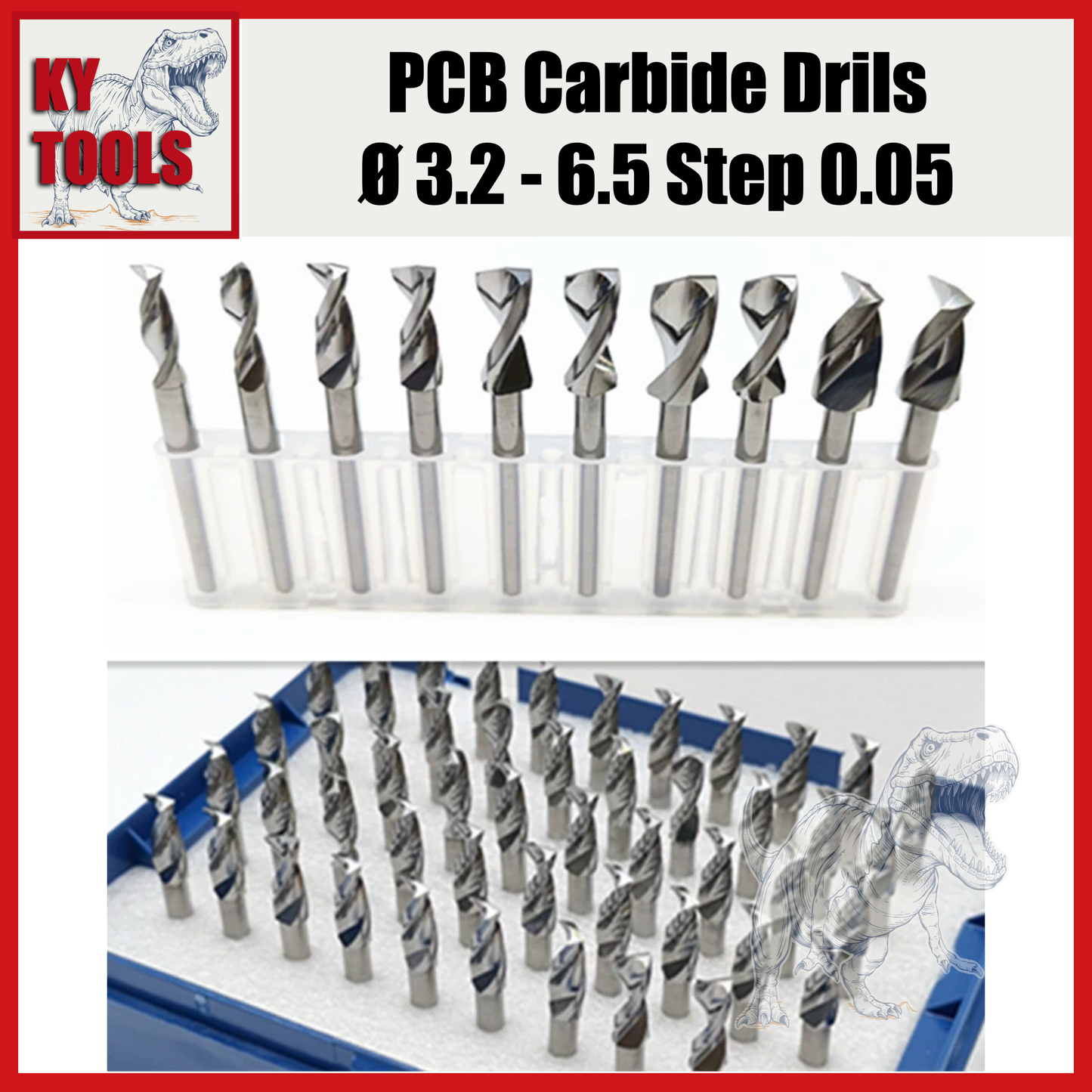 PCB Drills, Carbide, Uncoated, 3.2mm-6.5mm