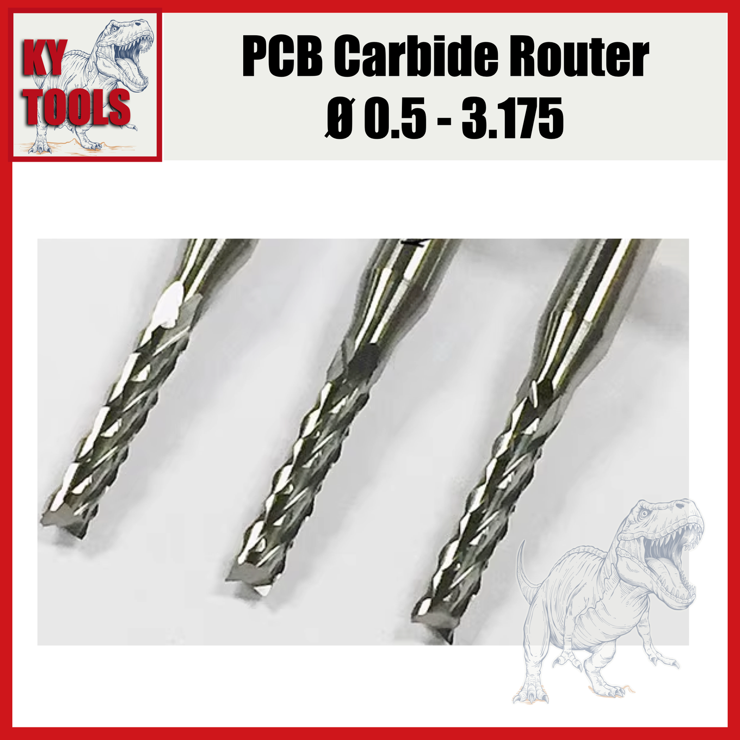 PCB End Mills, Carbide, Uncoated, 0.5mm-2.1mm