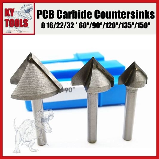 PCB Countersinks, Carbide, Uncoated, 16mm 22mm 32mm
