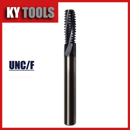 Gewindefräser, Vollhartmetall, Vollform, UN (UNC, UNF, UNEF), TiSiN-beschichtet 